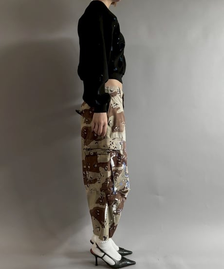 【USED】 Military Camouflage Cut Off Paint Pants /250925-003