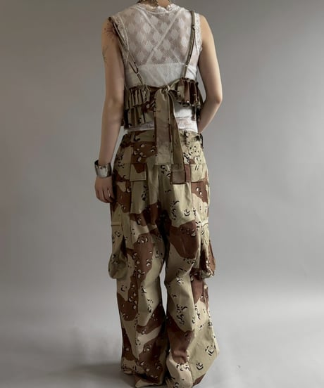 【RE;CIRCLE】 RE Camo Back Ribbon Frill Bustier / 260618-005