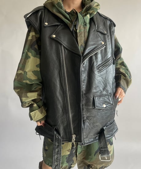 【USED】 LK Leather Riders Vest/241130-002