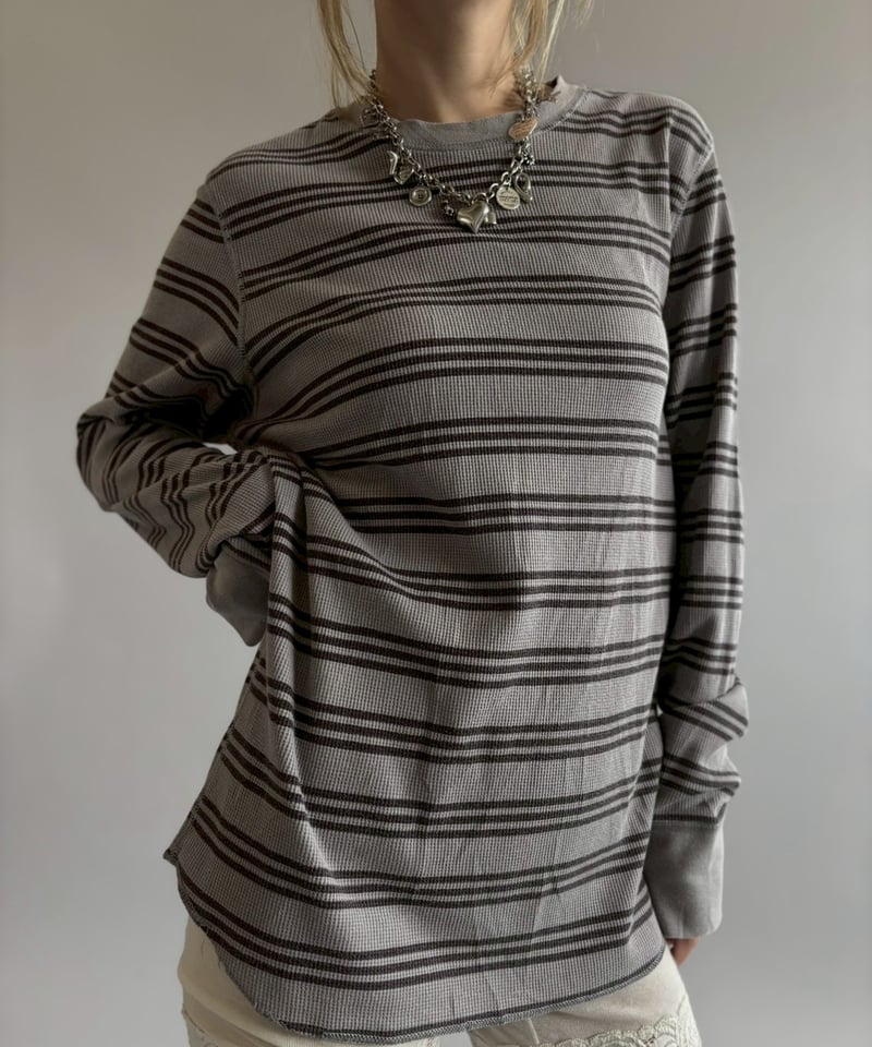 USED】 GAP Border Pattern Thermal Top / 260613-