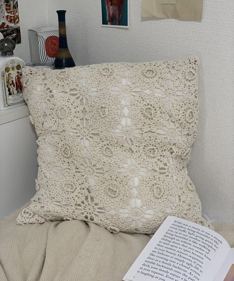 【RE;CIRCLE】RE Crochet Pillow Case/210614-005