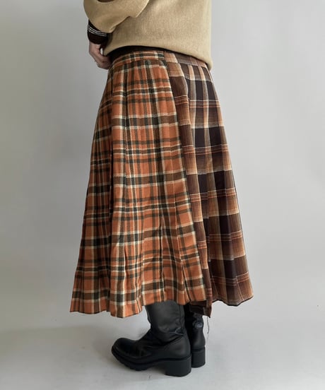 【RE;CIRCLE】 RE Kilt Skirt Long / 250206-004