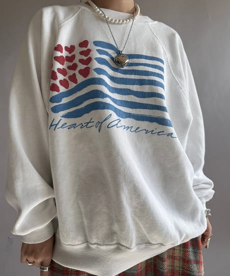 【USED】 80~90s Heart of America Sweat Top  /241223-012