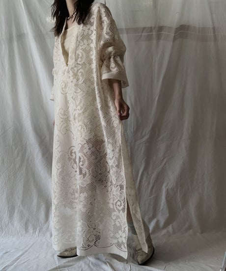 【RE;CIRCLE】 RE Lace L/S Open Front One-piece②/210611-030