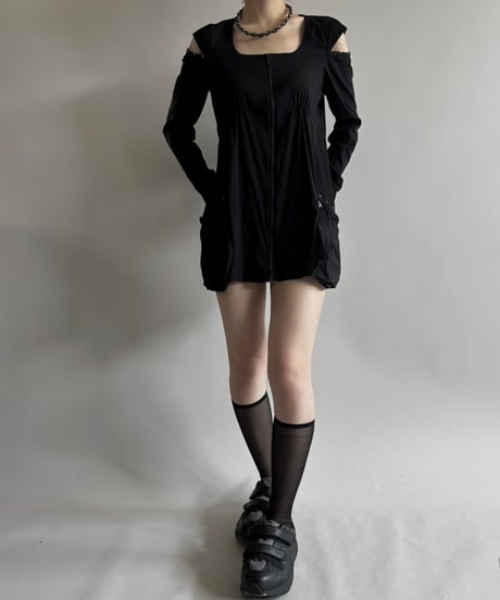 【USED】 Design Zip Up Short One-Piece  / 250531-005