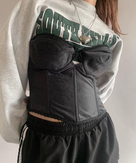 【USED】 Patterned Corset Top /241102-001