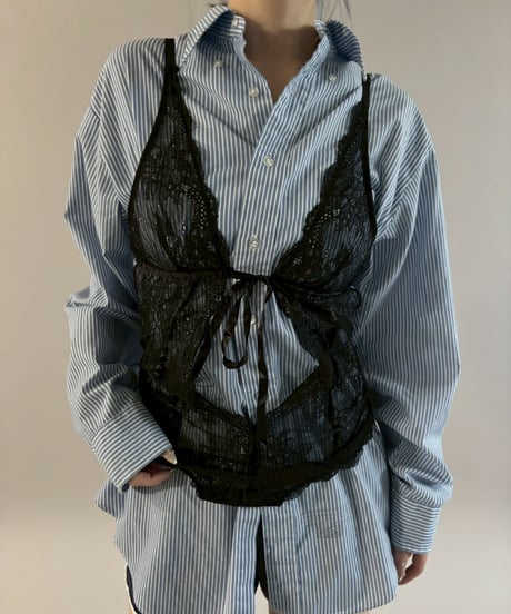 【USED】 Lace Pattern Camisole Leotard Top / 260307-017