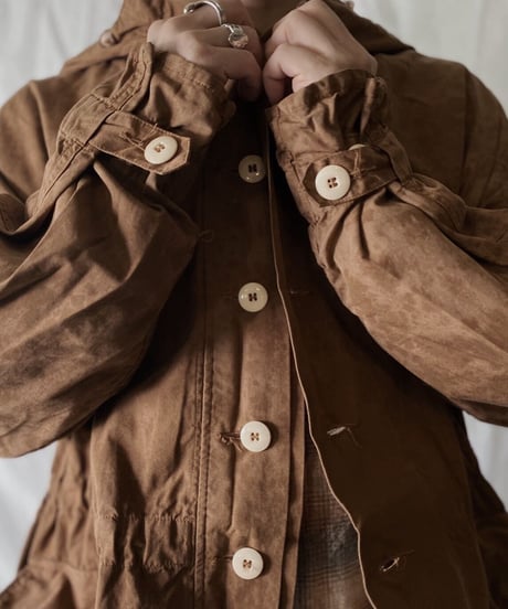 【USED】 Dyed Brown Swedish Snow Hoodie /210310-005