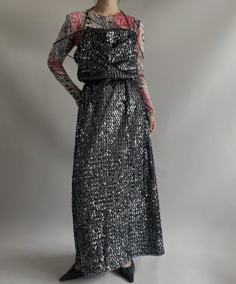 【USED】 Spangle Camisole One-piece / 231009-017