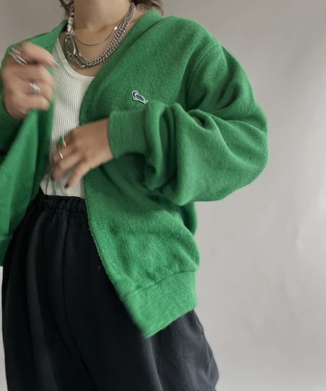 【USED】  Sportswear Acrylic Knit Cardigan / 221008-029