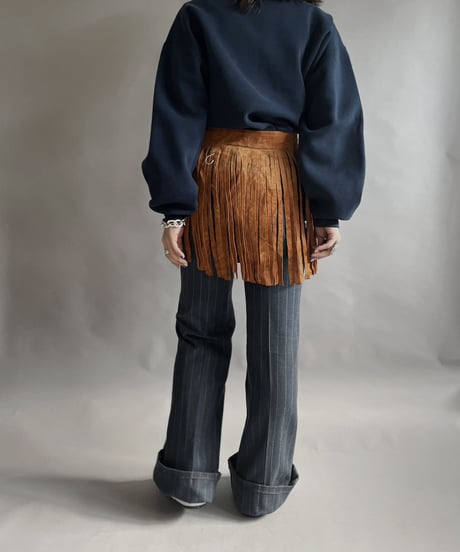 【USED】 Suede Fringe Skirt / 230128-008