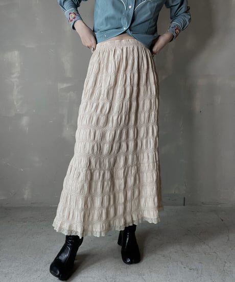 【USED】  Cotton Long Skirt/220220-015