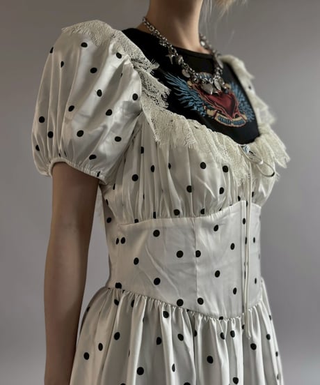 【USED】 Dot Pattern Long One-Piece / 260704-004