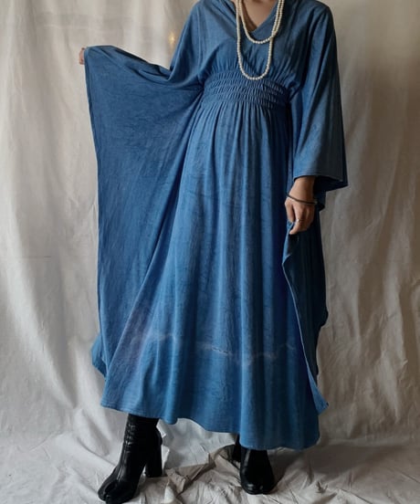 【USED】Velour Cape Style Dress/210203-019