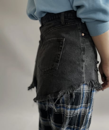 【USED 】CUT OFF Denim Skirt / 231014-013