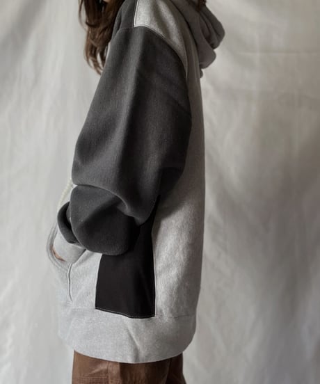 【USED】   Champion Reverse Weave Patch Work Hoodie/211007-031