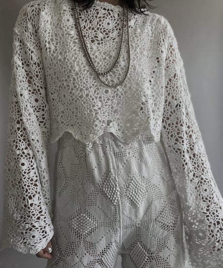 【RE;CIRCLE】 RE Crochet Lace Top / 230504-009