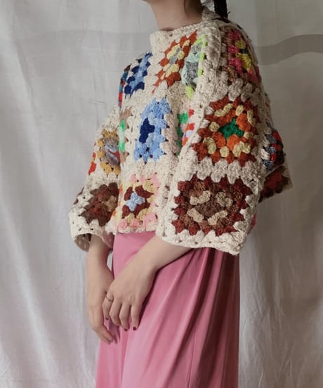 【RE;CIRCLE】 Short Sleeve Granny Knit Top② /210404-002