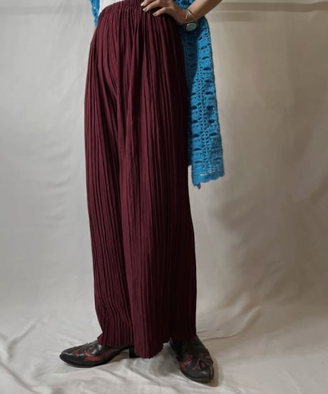 【USED】 Poly Pleats Pants/20210819-015