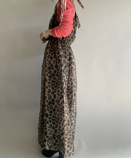 【USED】  Leopard Patterned Camisole Long One-Piece /241116-007