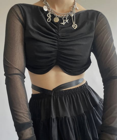 【USED】 Sheer L/S Top /240914-017
