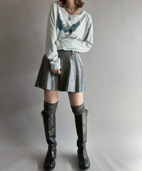 【USED】 Metallic Mini Skirt /251004-024