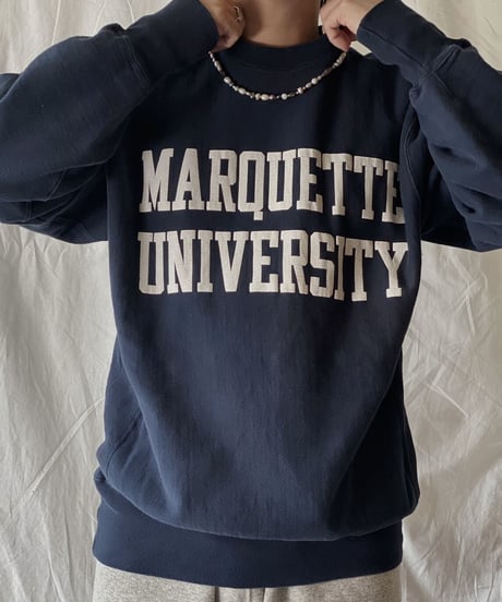 【USED】 90's USA Champion Reverse Weave MARQUETTE①/210324-018