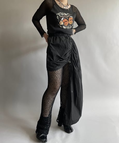 【USED】  Asymmetry Nylon Skirt / 240914-050
