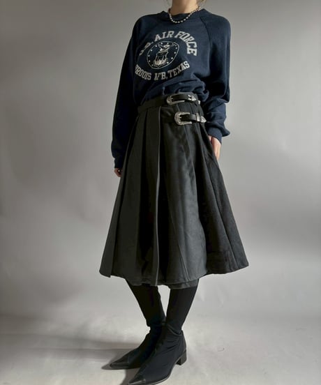 【RE;CIRCLE】 RE Suit Pleats Wrap Skirt/ 260108-008