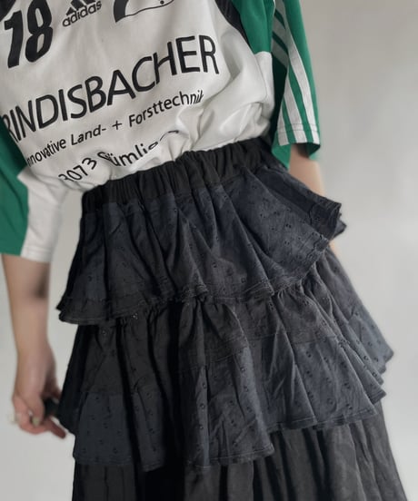 【RE;CIRCLE】 RE Tiered skirt / 220723-011