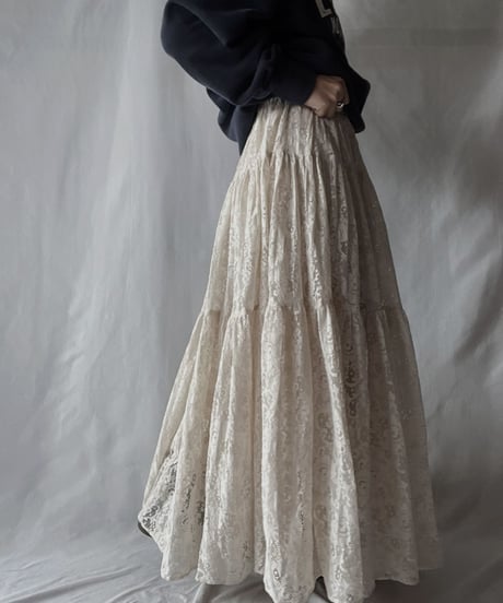 【USED】 Lace Long Skirt/211028-013