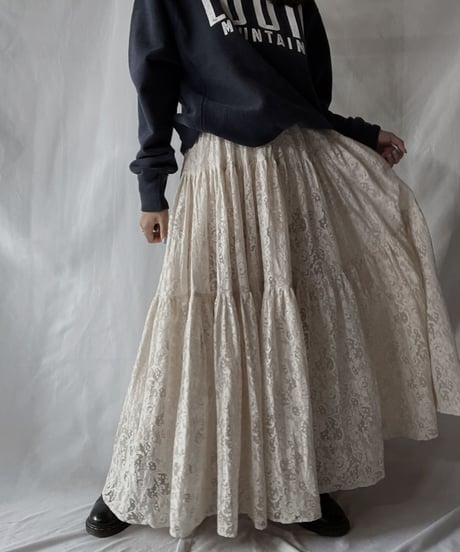 【USED】 Lace Long Skirt/211028-013