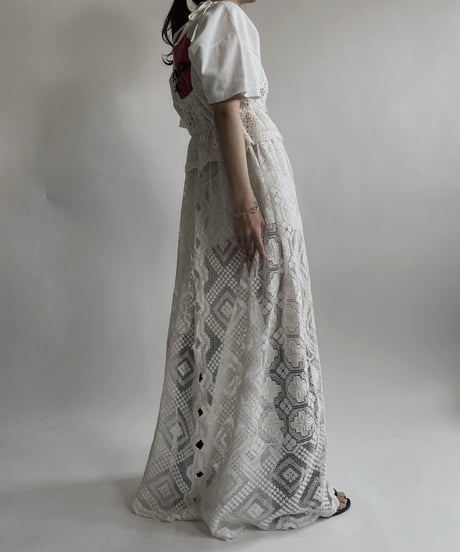 【RE;CIRCLE】 RE Crochet Lace Camisole One-piece / 220427-004
