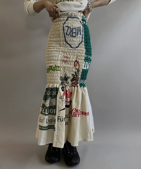 【RE;CIRCLE】RE Eco-Friendly Bag Shirring Skirt/ 230828-010