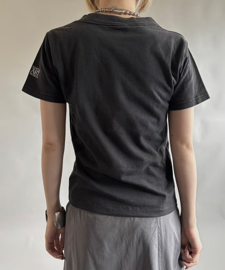 【USED】 RESIZED MADE in USA 90s GILDAN Black&White T-Shirt / 250830-011