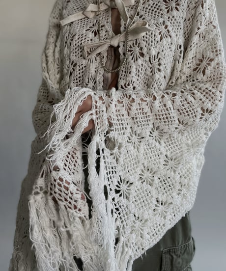 【RE;CIRCLE】 RE Crochet Lace Flare Sleeves Bolero / 220526-044
