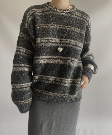 【USED】 Made in ITALY Wool Knit Top / 231028-005