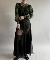 【USED】 Lace Pattern Camisole Long One-Piece   /250412-038