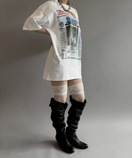 【USED】 Made in USA 92's HOLOUBEK Baseball Newspaper T-Shirt / 260607-028