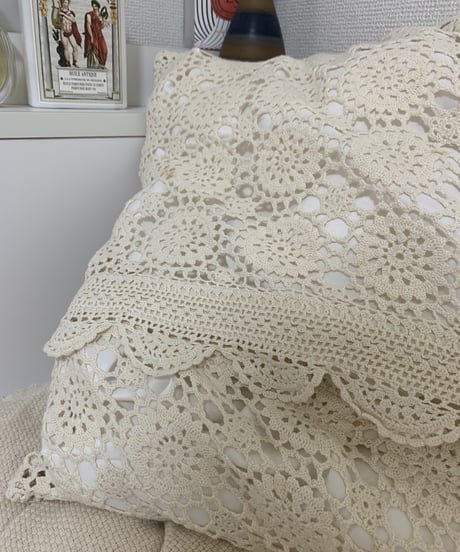 【RE;CIRCLE】RE Crochet Pillow Case/210614-006