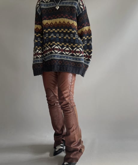 【USED】 Nordic Patterned Knit Top 231209-013