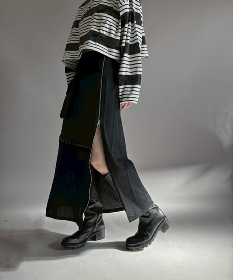 【RE;CIRCLE】 RE Suit Asymmetry Long Skirt / 260129-011