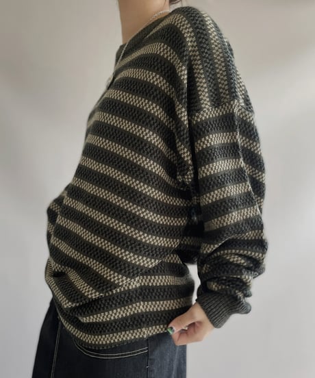 【USED】 Acrylic 100% Knit Top 231209-004