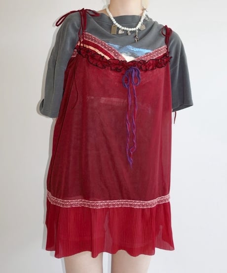 【RE;CIRCLE】CA MEETS UV RE Camisole Bra Top + Camisole Top  / 250807-012