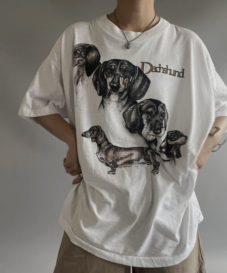 【USED】  Made in USA S/S Dachshund T-Shirt / 230729-001