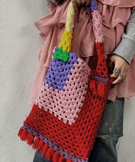 【RE;CIRCLE】 Granny Knit Bag ① /210125-0011
