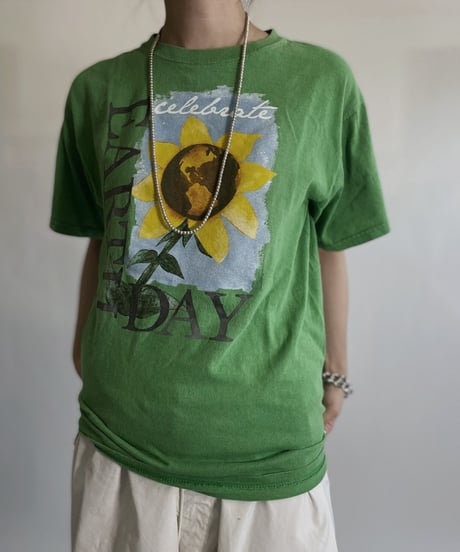 【USED】 Short Sleeved T-shirt "Earth Day" /220716-003