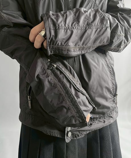 【USED】 DIESEL Multi Zip Design Nylon Jacket/MS2510-007