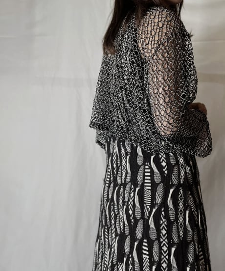 【USED】  Crochet Knit L/S Top ③/211014-036