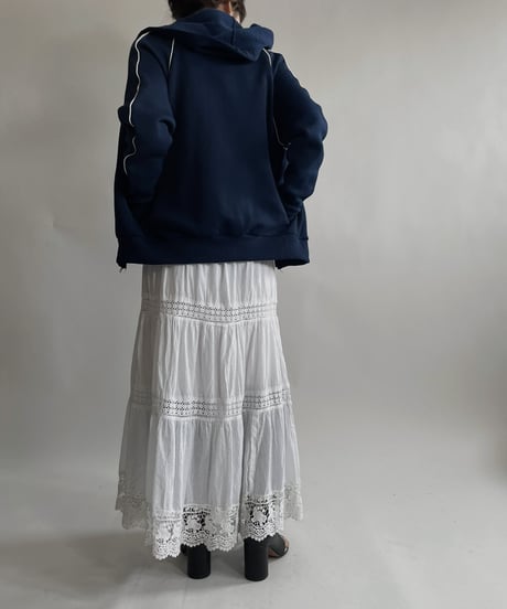 【USED】 White Cotton Long Skirt / 220423-040